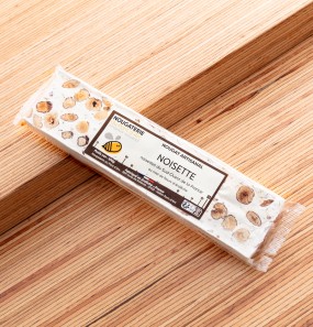 100g Nougat noisette miel Ardeche amande de provence fabriqué à vallon pont d'arc