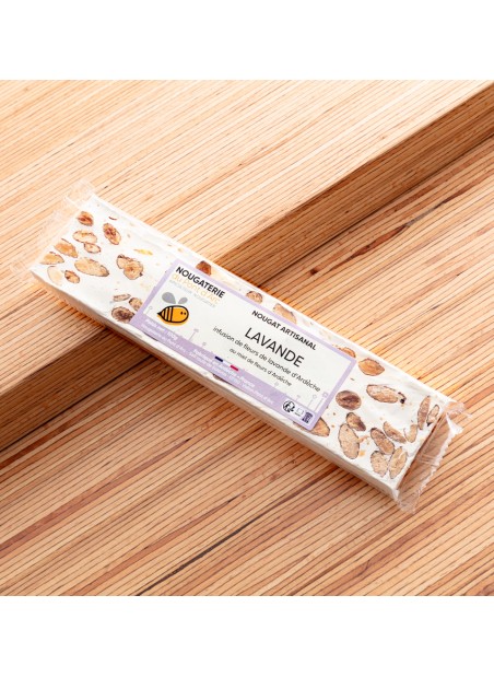 barre 100 Nougat artisanal naturel fleur de Lavande d ardeche