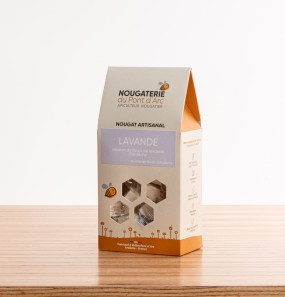 Nougat artisanal naturel fleur de Lavande made in France miel Ardeche amande de provence qualite haut de gamme prestige