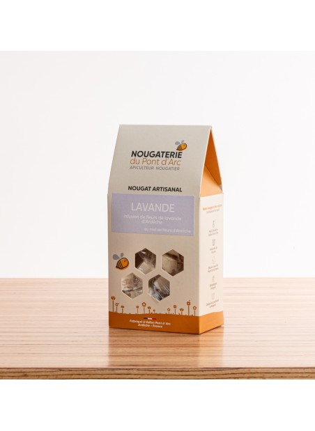 Nougat artisanal naturel fleur de Lavande made in France miel Ardeche amande de provence qualite haut de gamme prestige