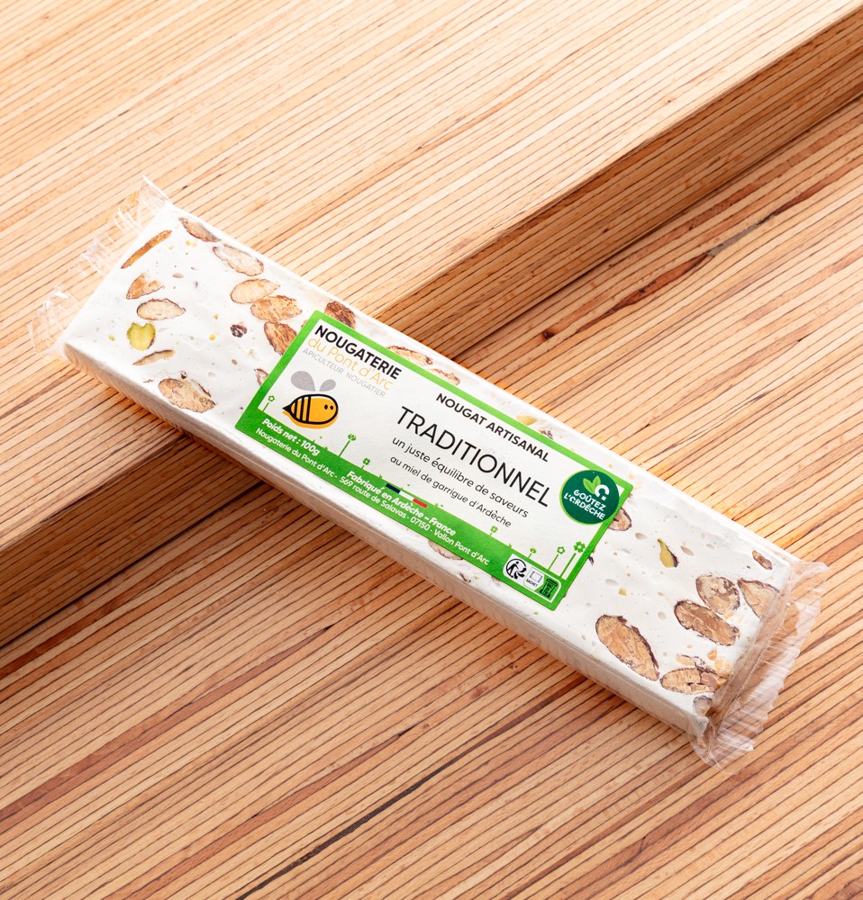 barre 100g nougat miel de garrigue Ardèche recette traditionnel